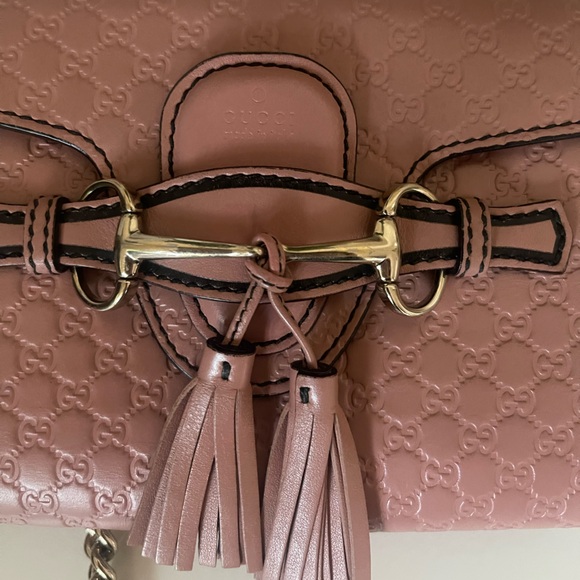 Gucci Mini Emily Microguccissima Leather Blush Pink Crossbody Bag - Picture 5 of 14